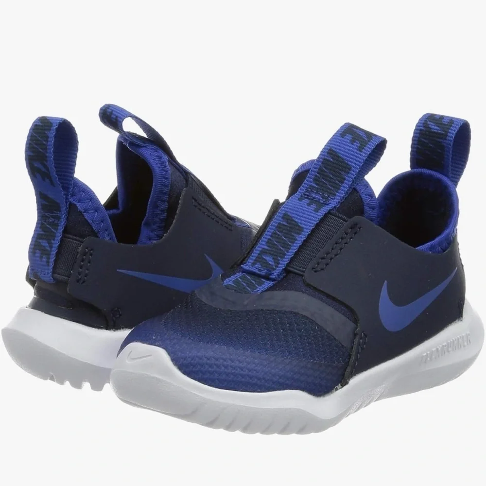 Nike Flex Runner Kids Blue Athletic Shoes sz 4c nwb
